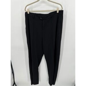 Standards & Practices Womens Black Wide Leg Dress Pants Size 18 High Rise Seamed